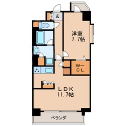 ラドーニ清水の物件間取画像